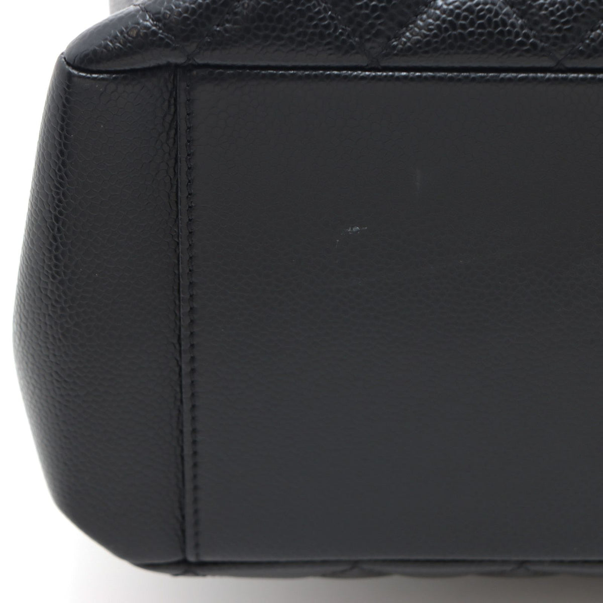 Chanel Quilted Grand Shopping Tote Bag GST Black Caviar Leather — view 8