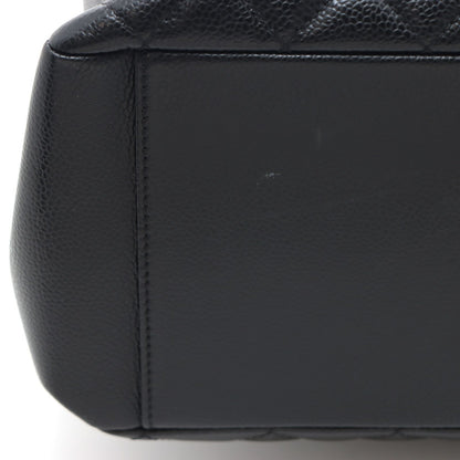 Chanel Quilted Grand Shopping Tote Bag GST Black Caviar Leather — view 8