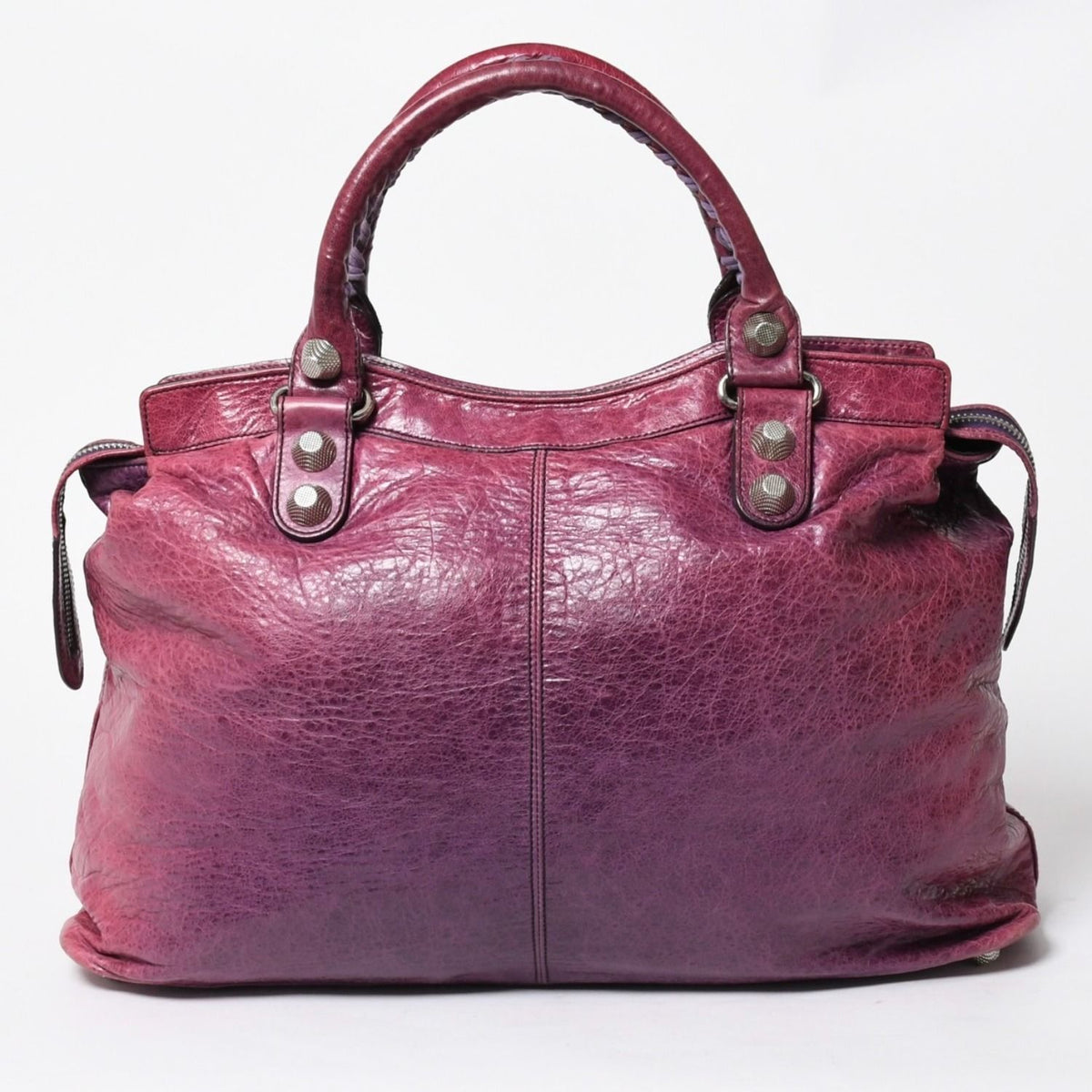 Balenciaga Giant City Handbag Lambskin Silver Purple — view 2