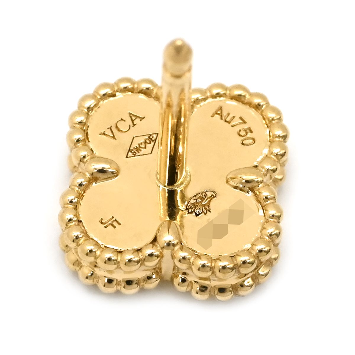Van Cleef & Arpels Earrings Sweet Alhambra Pearl White Yellow Gold 18 — view 5