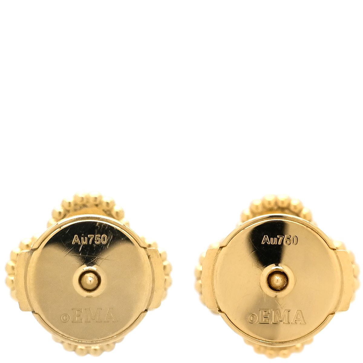 Van Cleef & Arpels Earrings Sweet Alhambra Pearl White Yellow Gold 18 — view 2