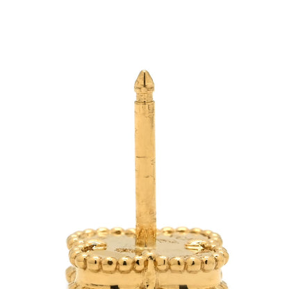 Van Cleef & Arpels Earrings Sweet Alhambra Pearl White Yellow Gold 18 — view 3