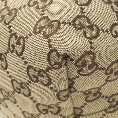 Gucci Tote Bag Large Canvas Leather Beige Brown Champagne Gold GG — view 4