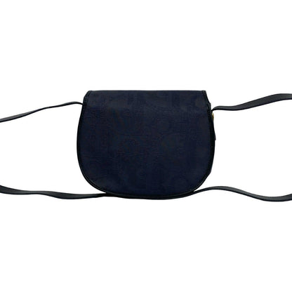 Dior Vintage Logo Trotter Leather Shoulder Bag Pochette Navy — view 3