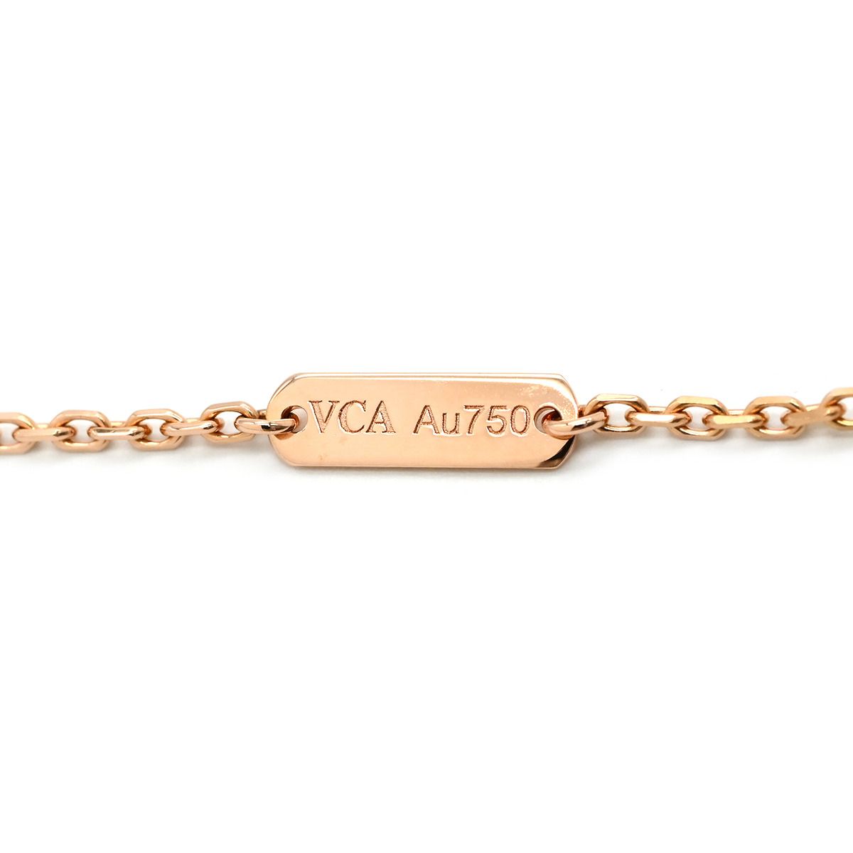 Van Cleef & Arpels Necklace Vintage Alhambra Gray Rose Gold 18K Pink Gold Shell — view 8