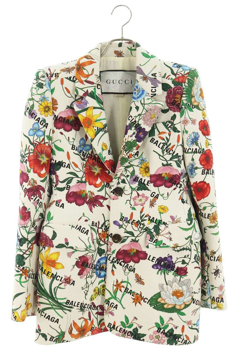 Gucci Floral Logo Print Tailored Jacket 44