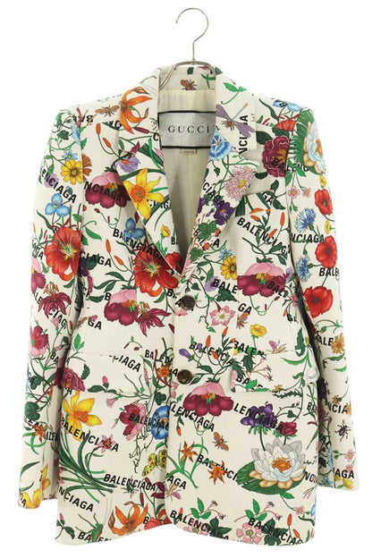 Gucci Floral Logo Print Tailored Jacket 44
