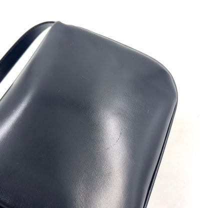 Celine Vintage Leather Black Shoulder Bag Gold — view 7