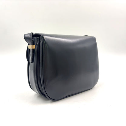 Celine Vintage Leather Black Shoulder Bag Gold — view 2