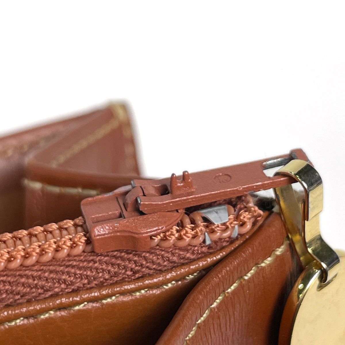 Dior Shoulder Bag Logo Leather Brown — view 7
