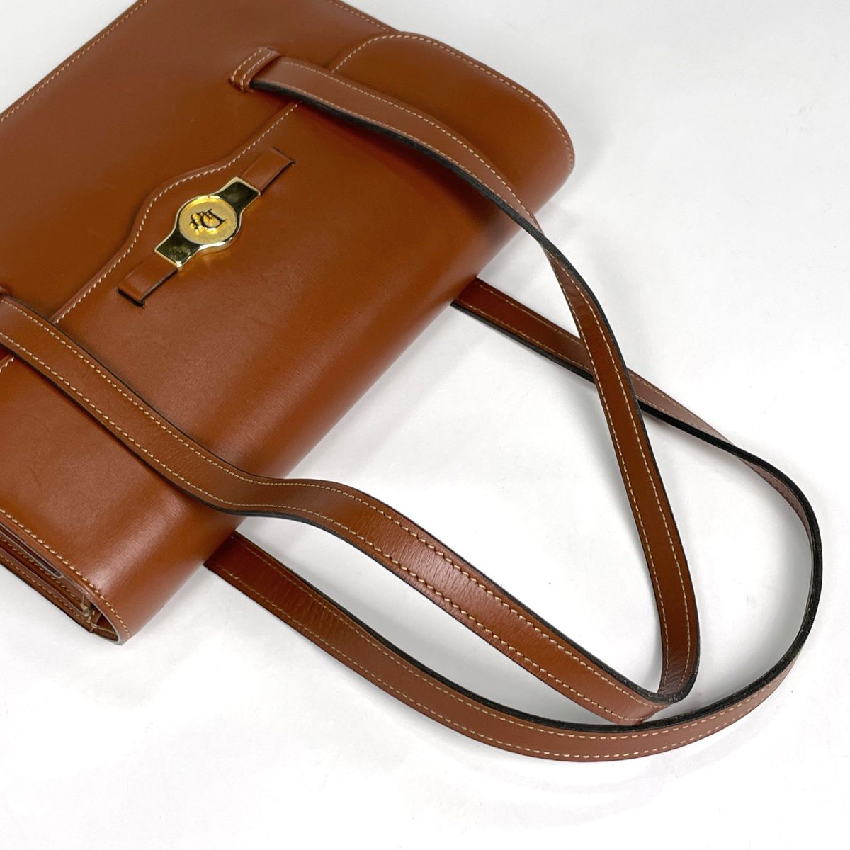 Dior Shoulder Bag Logo Leather Brown — view 6