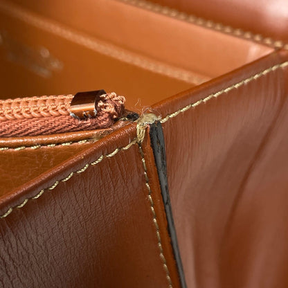 Dior Shoulder Bag Logo Leather Brown — view 8