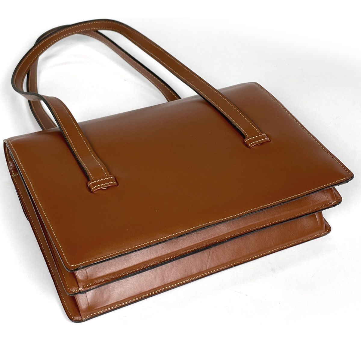 Dior Shoulder Bag Logo Leather Brown — view 2