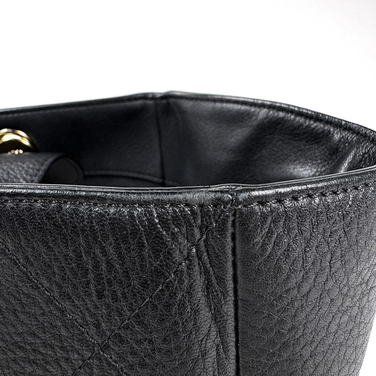 Chanel Tote Bag Small Shopping CC Logo 2-Way Leather Black — view 4