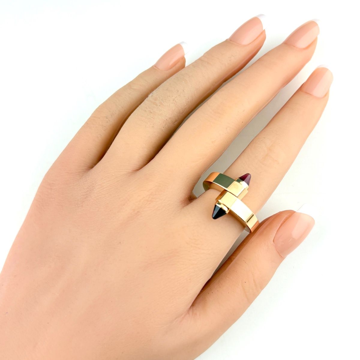 Cartier Menot Pink Gold Ring 750 Garnet — view 7