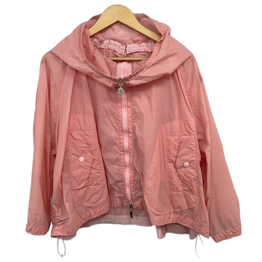 Moncler Jacket S Greige Giubbotto Pink Long Sleeve