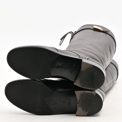 Louis Vuitton Long Boots Dark Brown Leather — view 4