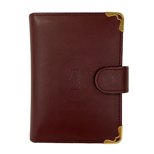 Cartier Card Case Must Line Bordeaux Leather