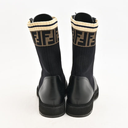 Fendi Boots Rococo Black Beige Brown Lace-up Leather — view 3