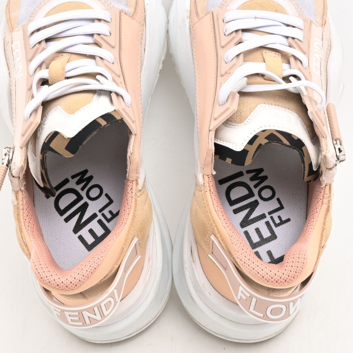 Fendi Sneakers Flow White Beige Multi — view 5