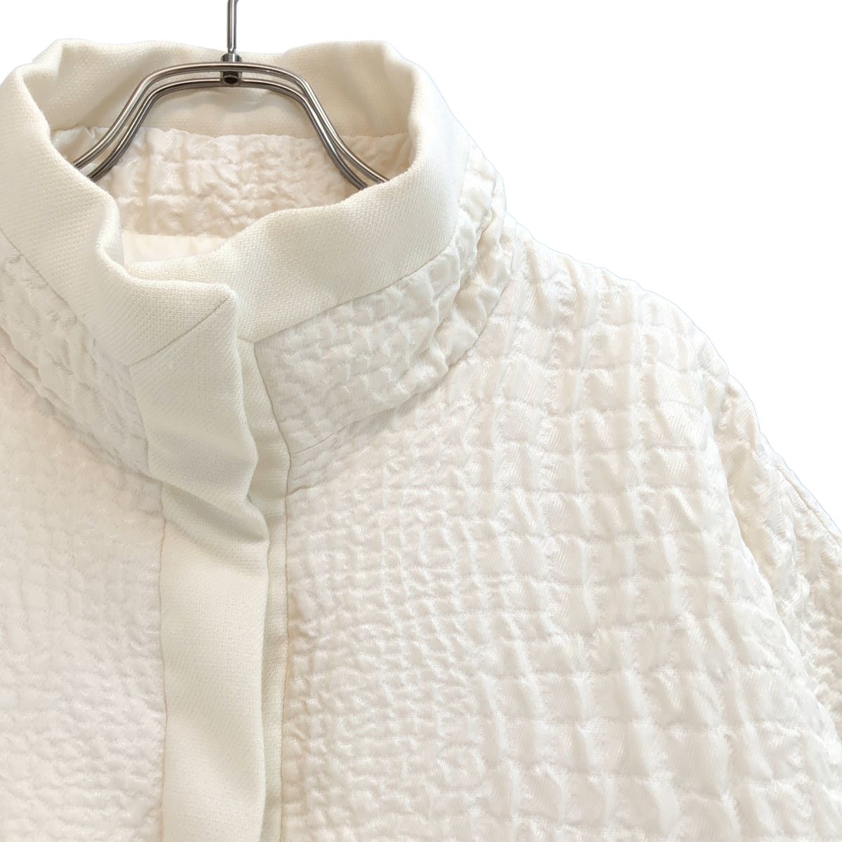 Moncler Gamme Rouge Fur Combination Short Down Jacket Ivory 0 — view 2