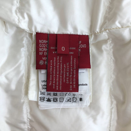 Moncler Gamme Rouge Fur Combination Short Down Jacket Ivory 0 — view 8