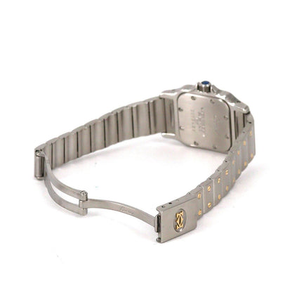 Cartier Santos Galbee SM Stainless Steel Yellow Gold Quartz Watch — view 6
