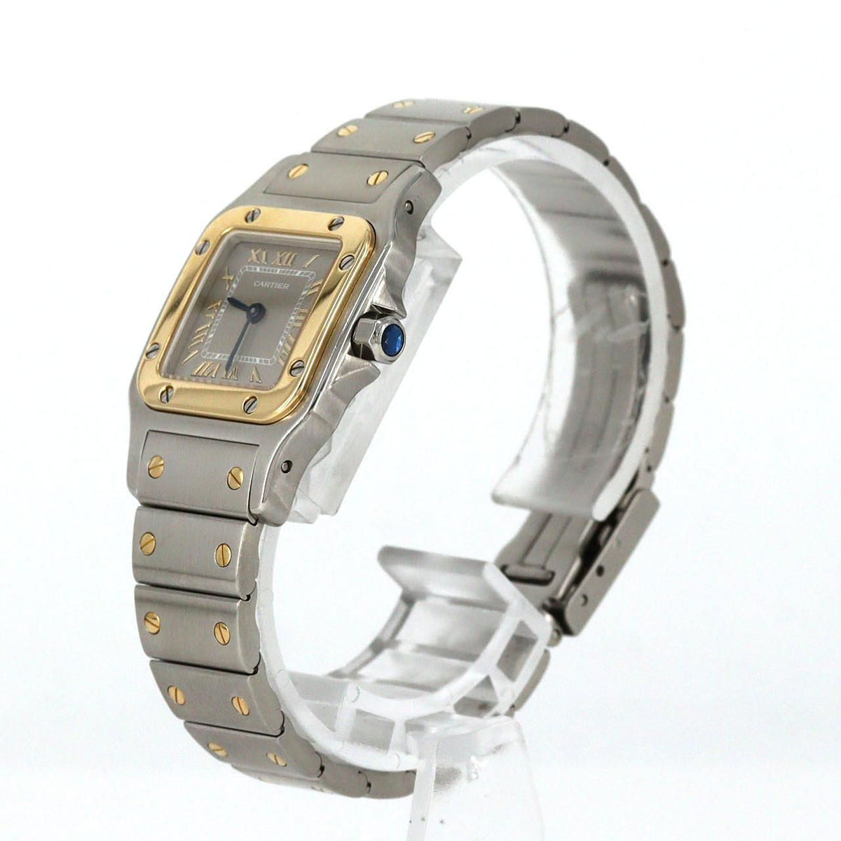 Cartier Santos Galbee SM Stainless Steel Yellow Gold Quartz Watch — view 2