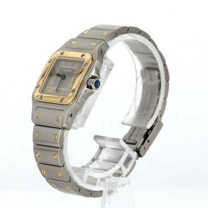 Cartier Santos Galbee SM Stainless Steel Yellow Gold Quartz Watch — view 2