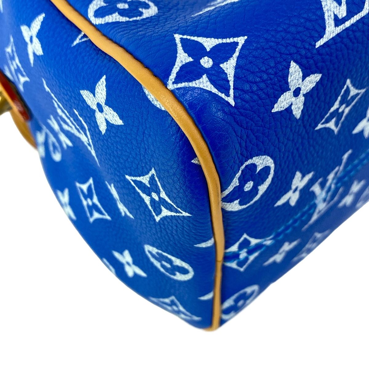 Louis Vuitton Handbag Speedy P9 25 Blue Leather Cowhide — view 6