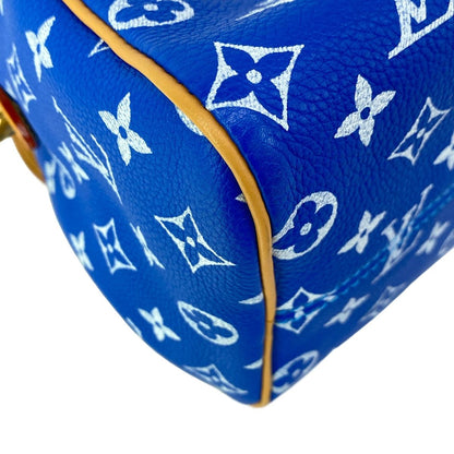Louis Vuitton Handbag Speedy P9 25 Blue Leather Cowhide — view 6