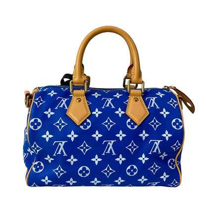 Louis Vuitton Handbag Speedy P9 25 Blue Leather Cowhide — view 3