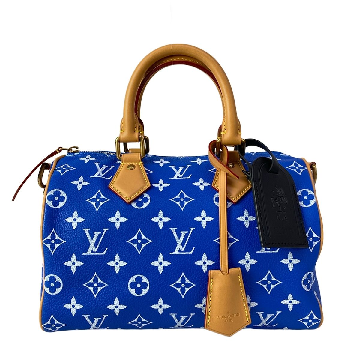 Louis Vuitton Handbag Speedy P9 25 Blue Leather Cowhide