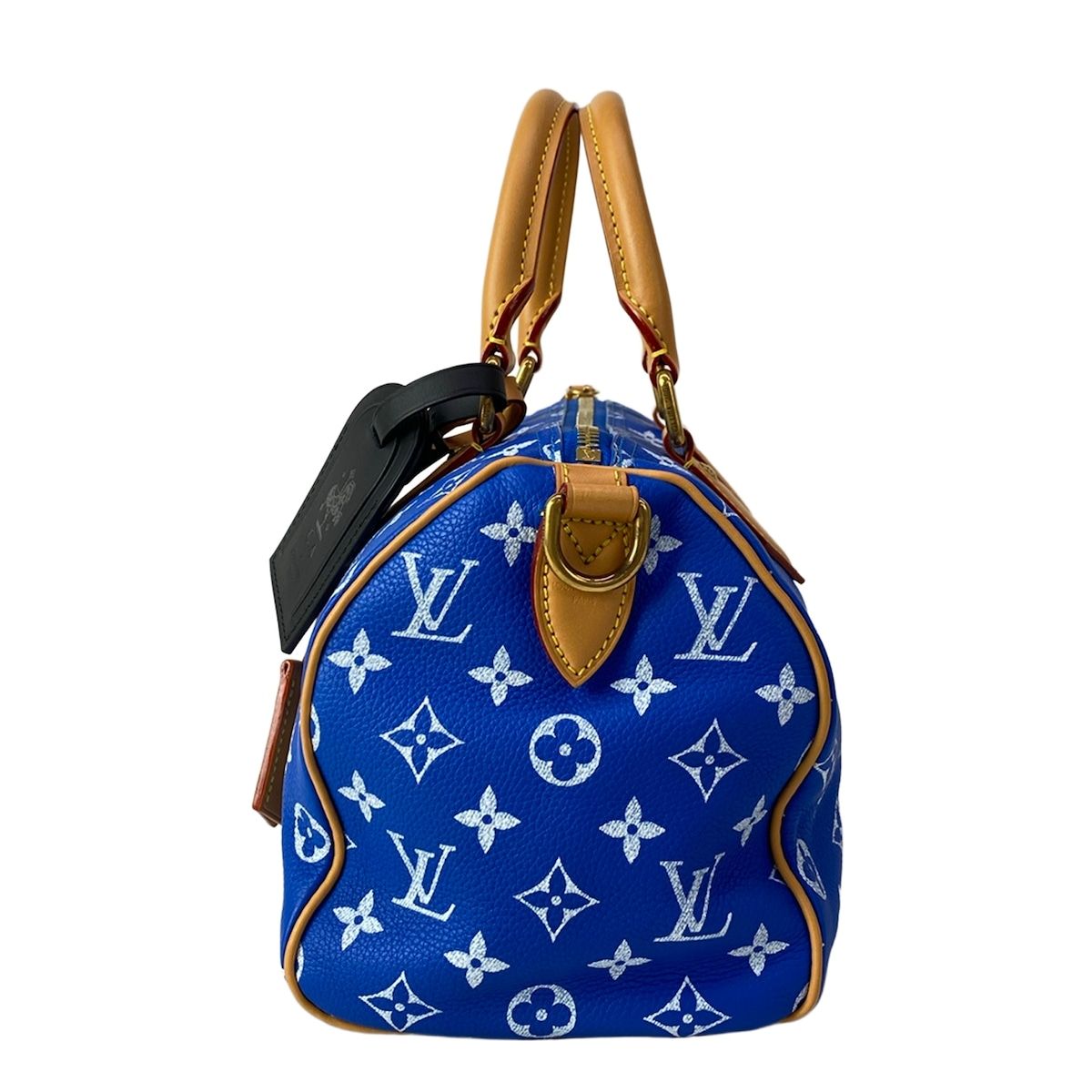 Louis Vuitton Handbag Speedy P9 25 Blue Leather Cowhide — view 4