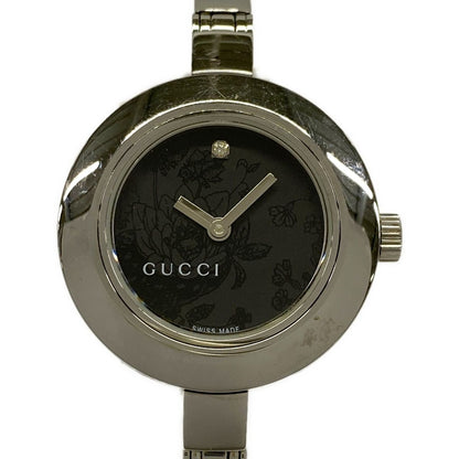 Gucci Watch 105 Floral Diamond Black