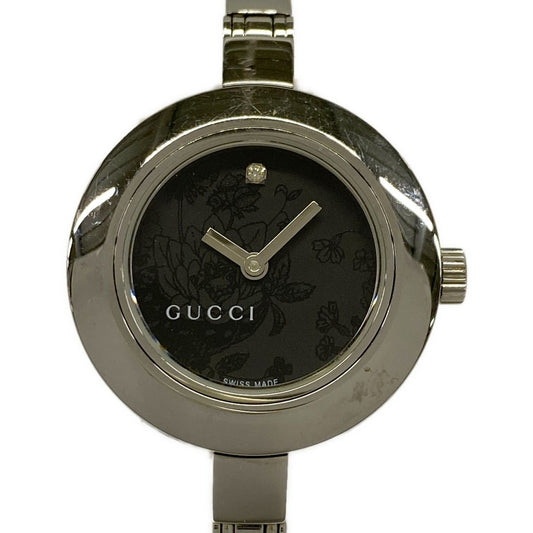 Gucci Watch 105 Floral Diamond Black