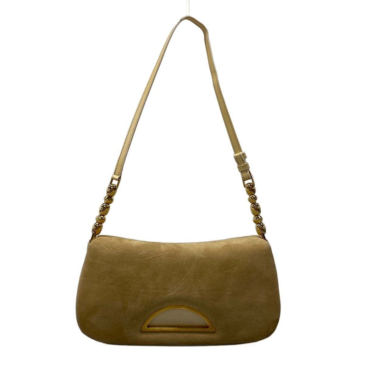 Dior Shoulder Bag Malice Pearl Beige Leather
