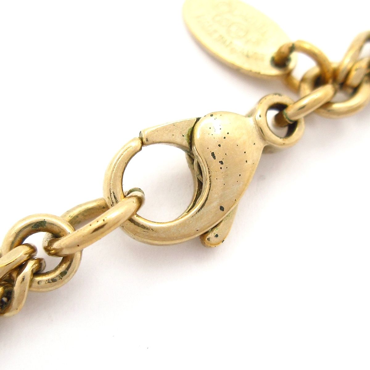 Chanel Necklace Gold Coin CC Logo Chain — view 4