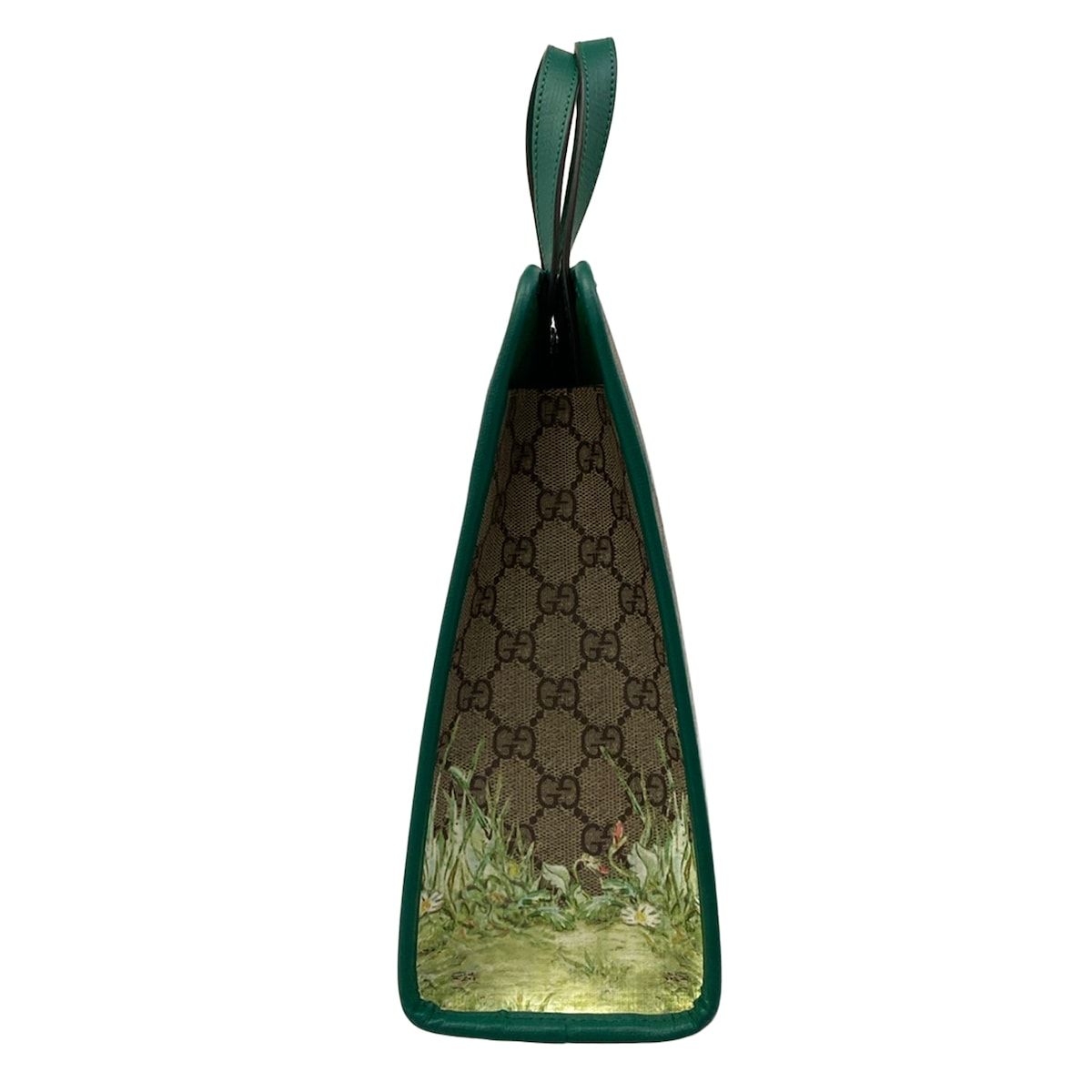 Gucci Tote Bag Children's GG Print Light Brown Green Multi Peter Rabbit Leather — view 2