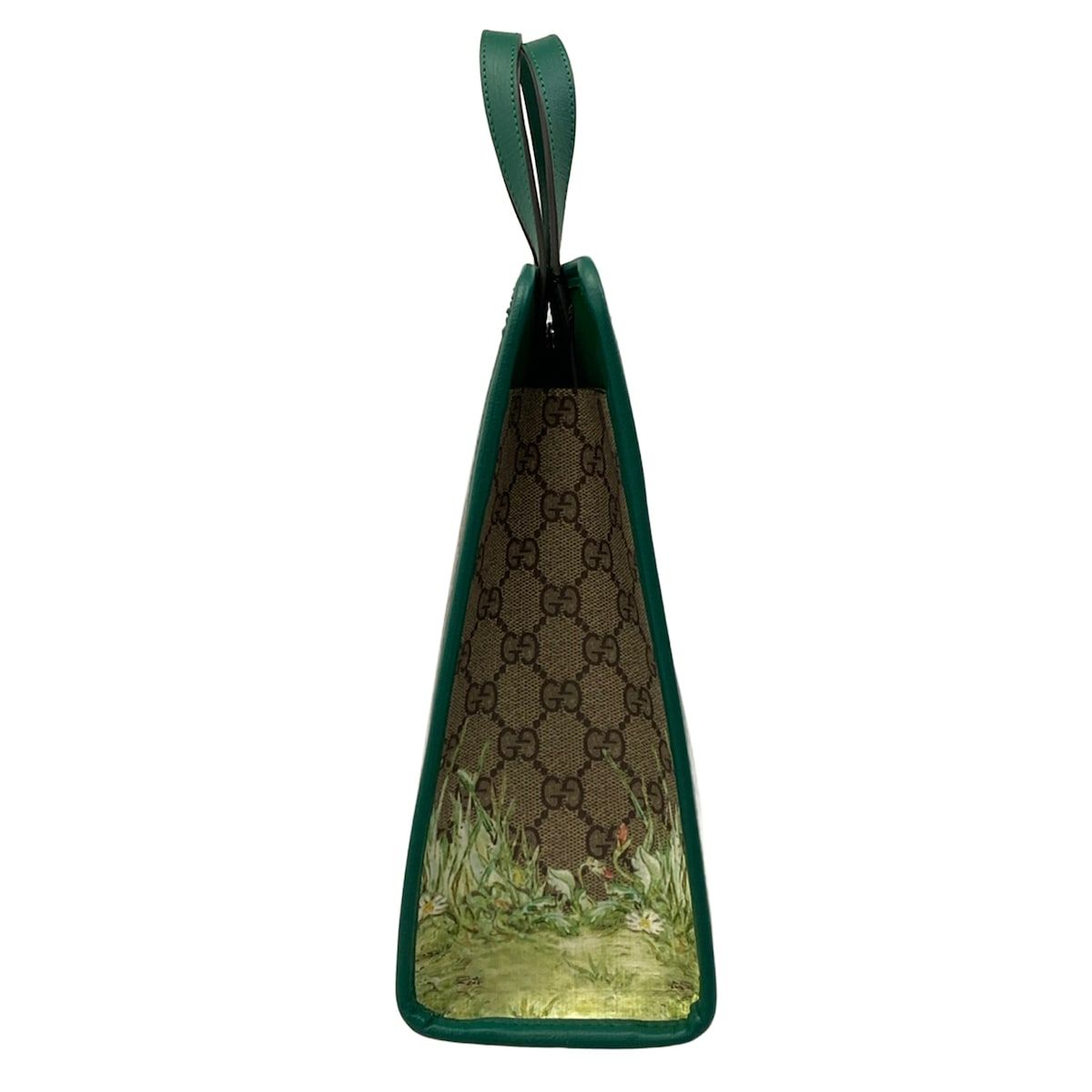 Gucci Tote Bag Children's GG Print Light Brown Green Multi Peter Rabbit Leather — view 4