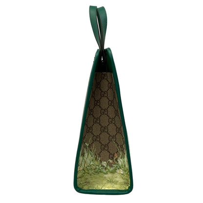 Gucci Tote Bag Children's GG Print Light Brown Green Multi Peter Rabbit Leather — view 4