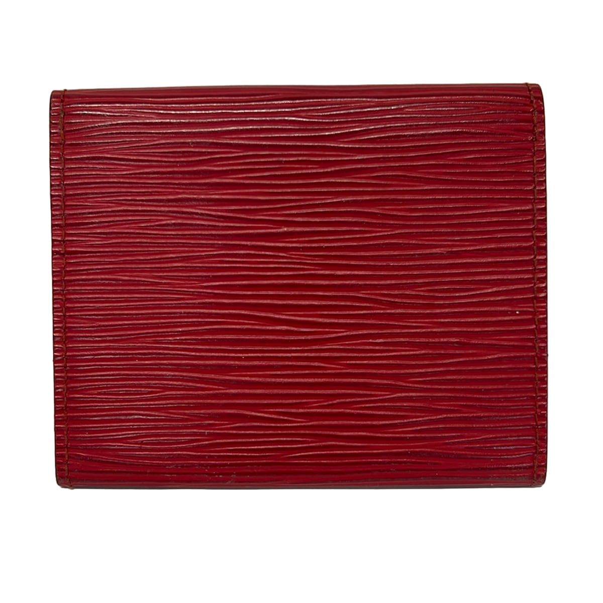 Louis Vuitton Business Card Case Epi Envelope Holder Rouge Leather — view 2