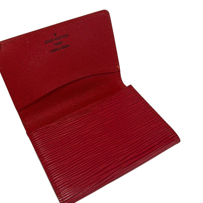 Louis Vuitton Business Card Case Epi Envelope Holder Rouge Leather — view 3