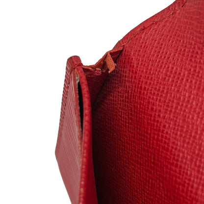 Louis Vuitton Business Card Case Epi Envelope Holder Rouge Leather — view 6