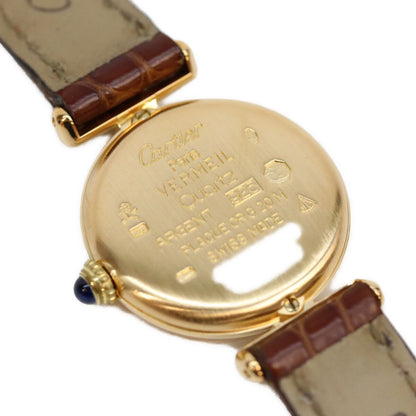 Cartier 925 Must Colisee SM Ivory Roman Dial Vermeil Watch — view 7
