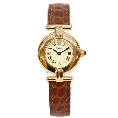 Cartier 925 Must Colisee SM Ivory Roman Dial Vermeil Watch — view 2