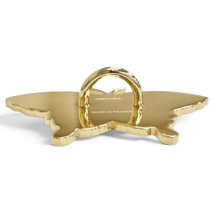 Hermes Scarf Ring Papillon Permabrass Marine Butterfly Twilly — view 4