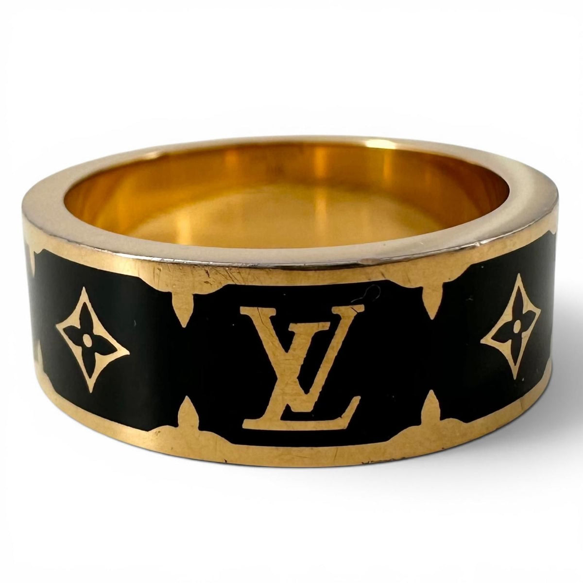 Louis Vuitton Ring Nano Glam Enamel Gold Black — view 4