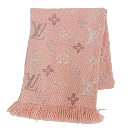 Louis Vuitton Logomania Scarf Rainbow Wool Silk Crystal Pink