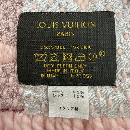 Louis Vuitton Logomania Scarf Rainbow Wool Silk Crystal Pink — view 7